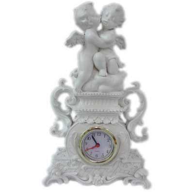 Wholesale beautiful resin alarm clock nice angel table decorations